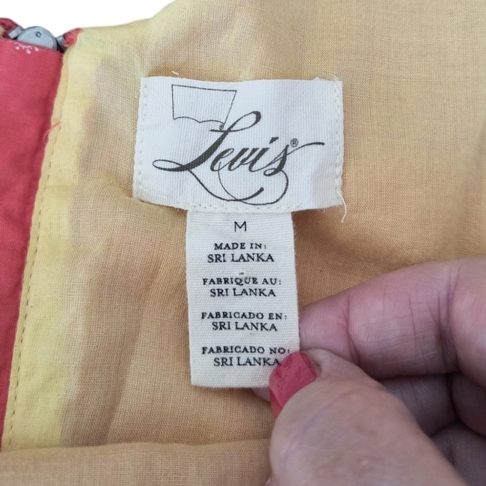 Levi's Paisley Print Sleeveless Fit & Flare Dress with Side Seam Pockets… - Picture 6 of 8